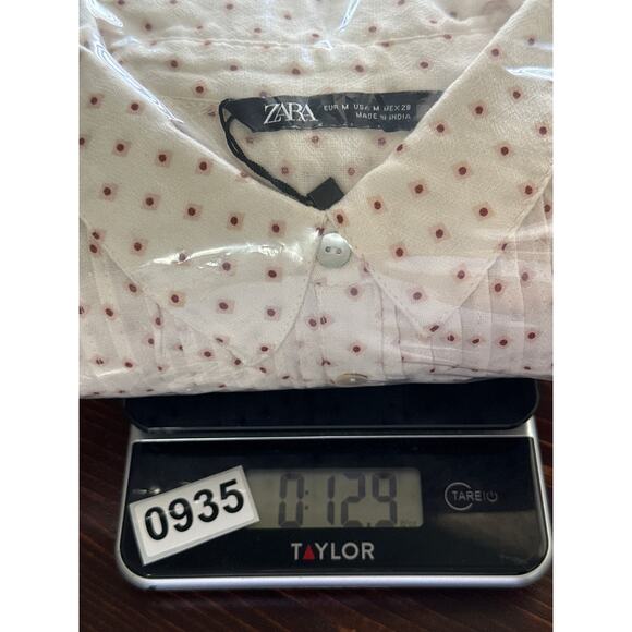 Zara Cream Polka Dot Mini Dress - Picture 14 of 14